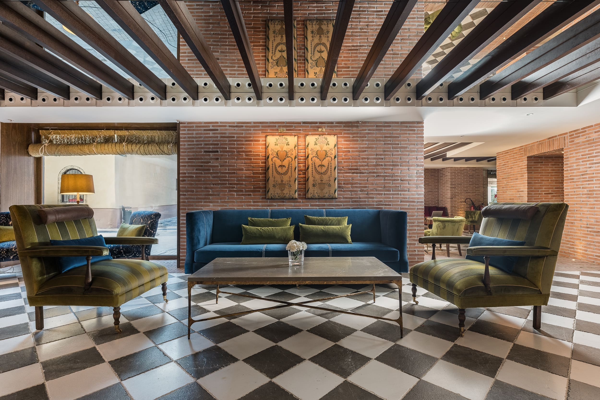 Lobby area del boutique hotel Palacio Solecio